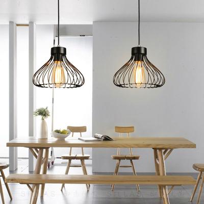 Modern Design Bird Cage Shape Pendant Light Fixtures Home Decor E27 Hanging Lamp Apply for Home Living Room Decorative Lighting