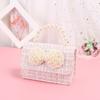 Korean Style Girls Princess Bag Bowknot Crossbody Bags For Girls Linen Purses And Handbags Toddler Party Tote Hand Bag