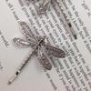 Elegant Vintage Dragonfly Hairpins Bridal Headdress Wedding Hair Accessories Transparent Dragonfly Hair Clip 1pcs