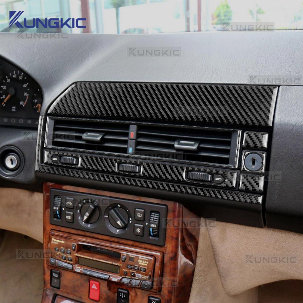 Carbon Fiber Interior Sticker for Mercedes Benz SL R129 1990-2002 Air Vent Panel Cover