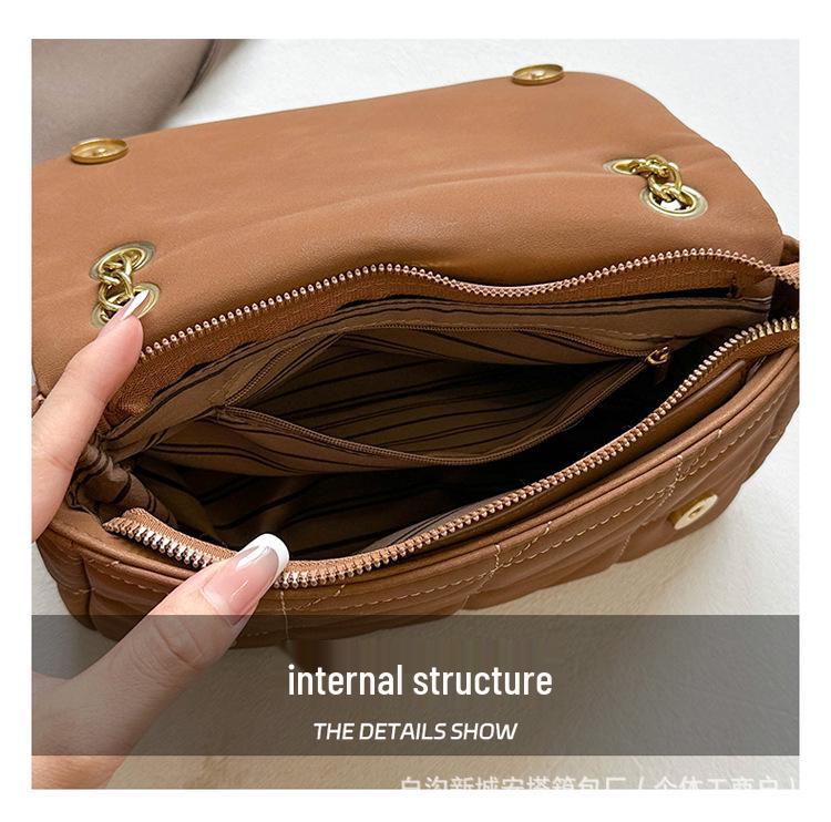 2025 Autumn/Winter Women's Colorblock Chain Bag - Versatile & Stylish Shoulder/Crossbody Handbag