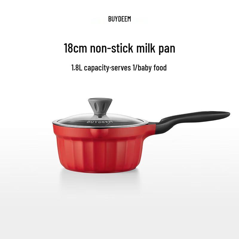 

Buydeem CP141 18cm Ruby Red Non-stick Baby Food Pot