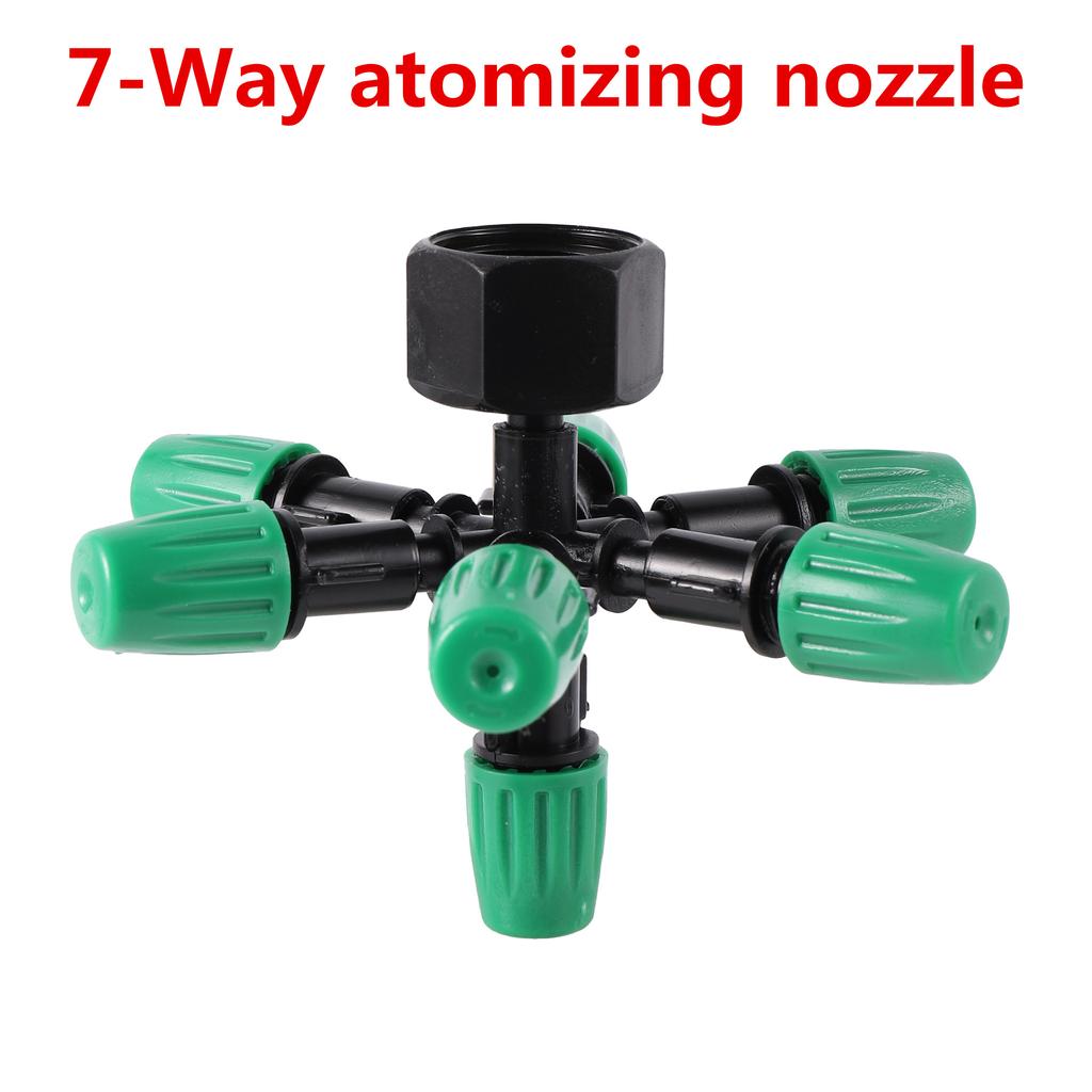 Misting Atomizing Sprayer Garden Irrigation Misting System Watering Supplies 4/5/6/7Way Fogger Nozzle with 1/2" Thread Connector