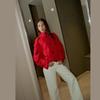 Giacca Casual Slimming da Donna a Collo Alto Retro a Petto Singolo