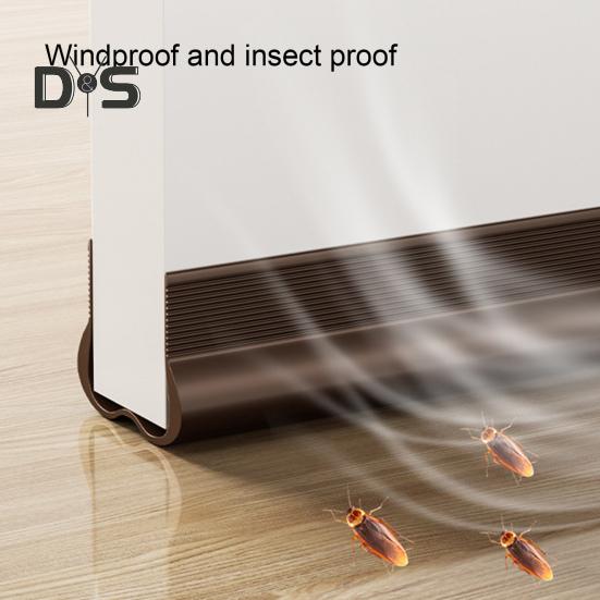PVC Door Sweep Adhesive Cuttable Under-Door Weather Stripping Exterior Interior Door Seal Noise Dust Stopper Door Bottom Gap Filler Sealing Strip