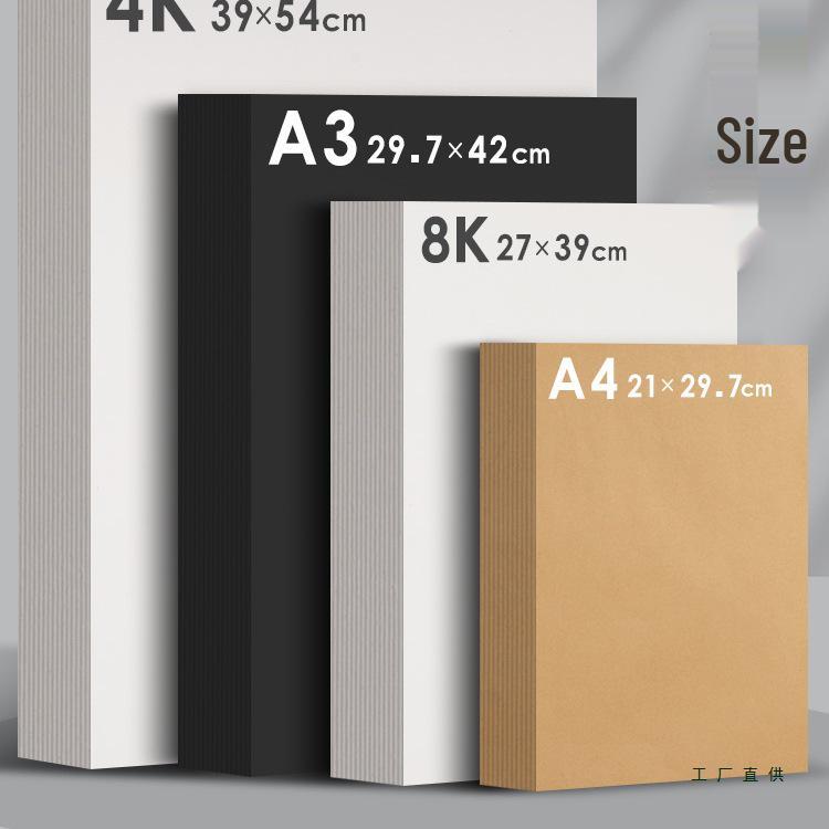 A4 White Cardstock, Black & Colored Paper, Thickened for DIY Kindergarten Crafts & Projects, A3/A4 Size.