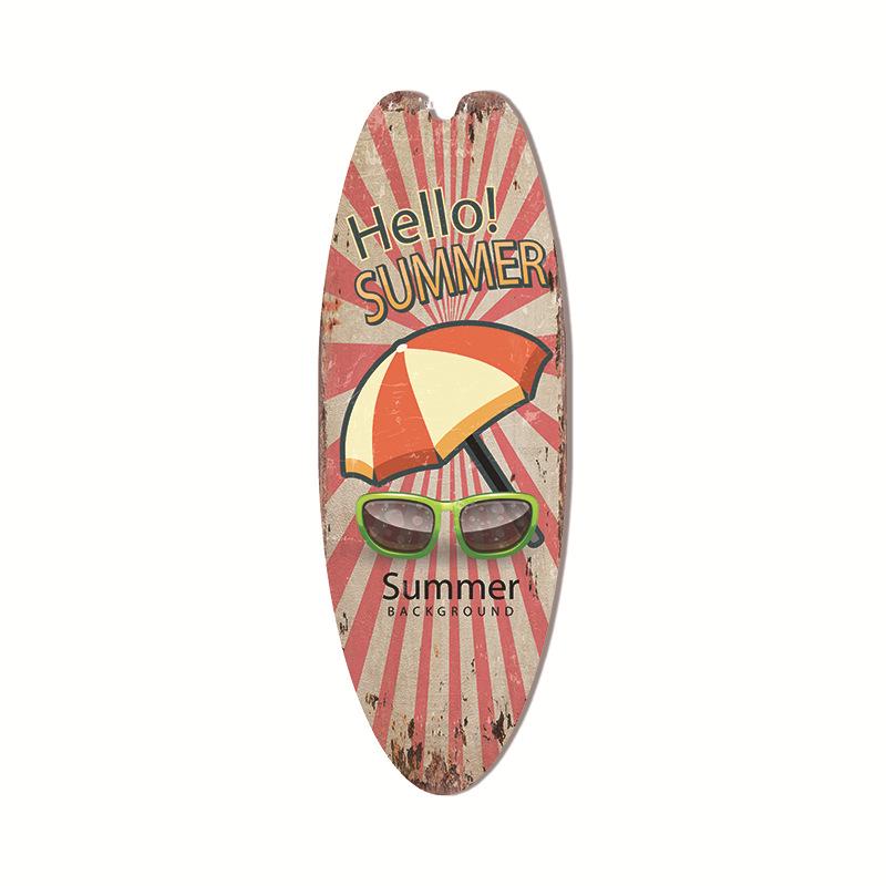 Hawaiian Surfboard Pendant Beach Wall Decoration Sign