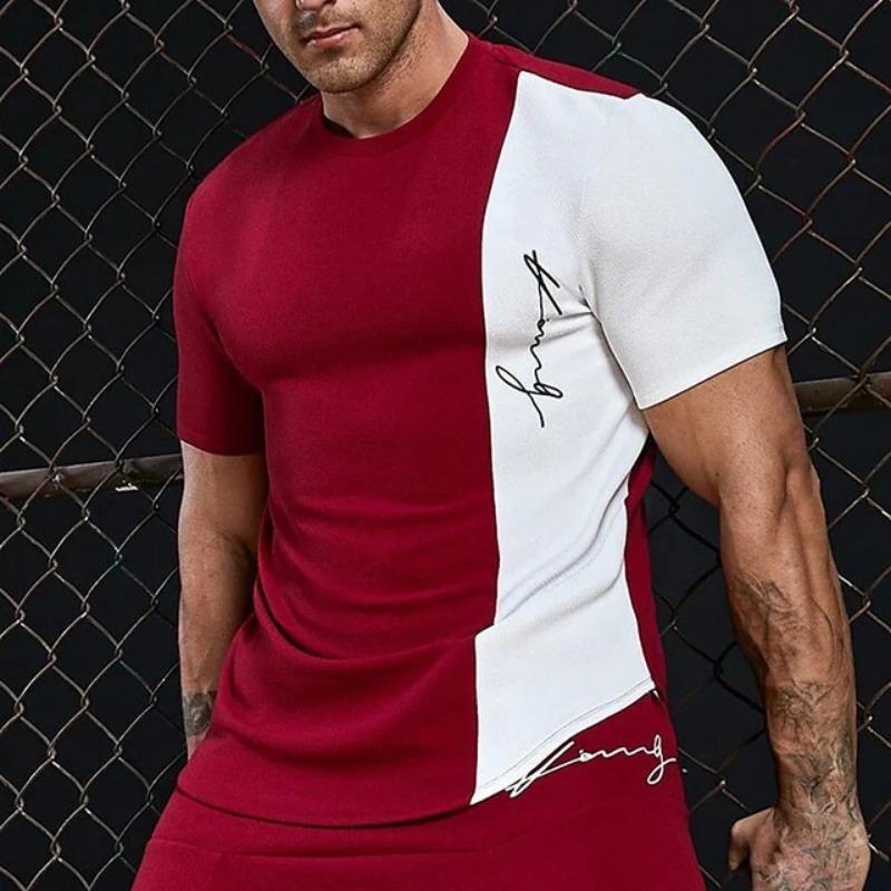 Vintage Clothing Men's Street T-Shirt Summer Male 3d Stripe Print Short Sleeve Tops Everyday T Shirt Oversized Tees Shirts 5xl