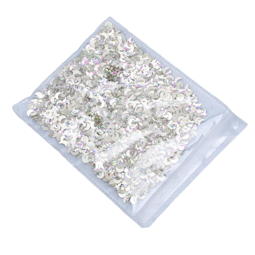 Crescent Moon Rhinestone Flatback Nail Art Jewelry Glittering Secure Fit Moon Nail Diamonds DIY