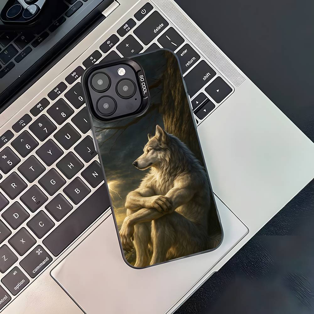 

Alpha Sigma Wolf Cool For iPhone 17,16,15,14,13,12,11,Pro,MAX,Plus Black Shockproof Candy Matte Cover iPhone14