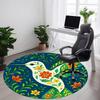 1pc Hummingbird Floral Office Round Area Rug, Under Office Chairs Bedroom Living Room Home Decor, Room Deco