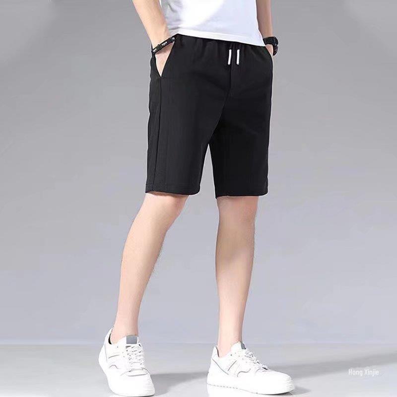 Men's Autumn & Winter Casual Korean-Style Straight Pants with Plus Velvet and Elastic Waist.