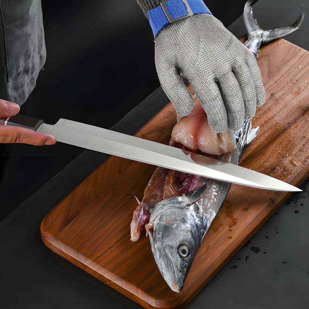 SlicePro ANSI A9 Cut Resistant Glove PR1706 Stainless Steel Mesh Metal Glove Food Grade for Kitchen Cooking Butcher Meat Cutting
