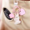 Rabbit Keychain With And Heart-shape Unique Bag Charm Accessory For Women Girls