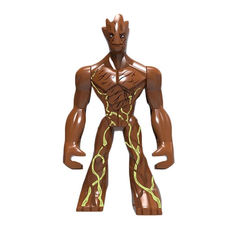 Marvel Hero Groot Building Blocks Avengers Alliance Abs Plastic Small Granules 11cm