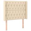 VidaXL LED Headboard Bedroom Furniture Single Bed Accessory Headboard Bed Frame Interior Cream 3124379