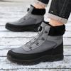 Neue Herbst/Winter Herren Schneestiefel Outdoor Rutschfest Abriebfest Innere Fleecefütterung für Extra Dicke Wärme High-Top Design