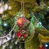Transparent Acrylic Christmas Tree Baubles Hanging Ornaments Xmas DIY Crafts