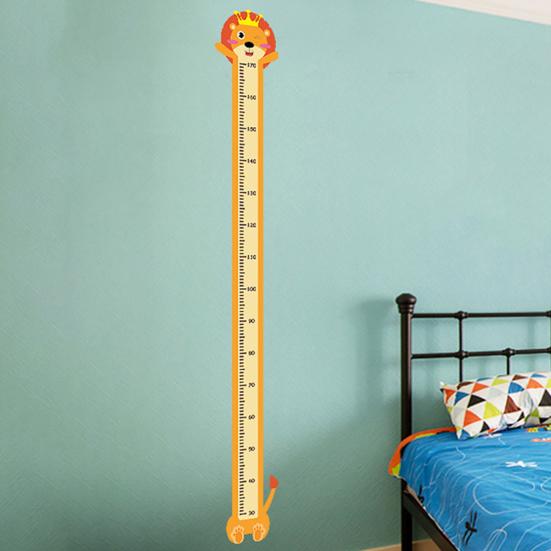 Animal Baby Growth Chart Decal Self-Adhesive Children Bedroom Play Room Nursery Boys Girls Height Measurement Ruler Wall Sticker