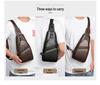 BOLINDAISHU Men's Genuine Leather Cowhide Chest and Messenger Bag