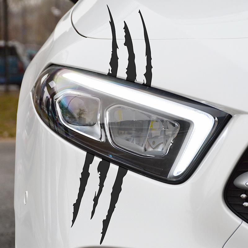 Autoaufkleber Geisterkralle Auto Motorhaube Vinylaufkleber Kreative Modifikation Reflektierende Aufkleber Teufelskralle Kratzer Autodekoration