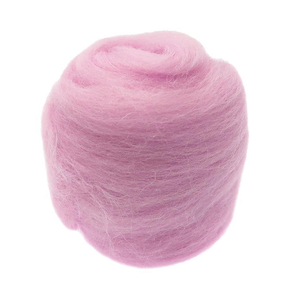 3Pcs Handmade Wool Felt Roving Fiber Weaving Materials 10g