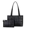 New Plaid Embroidered Tote Bag Casual Women's Bag Two-piece Set Small Square Bag Wide Shoulder Strap Messenger Bag One Piece