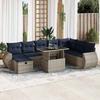 VidaXL Garden Furniture Set with Cushions 9pcs Brown Wicker Acacia, Outdoor Sofa Set, Garden Lounge, 3327921