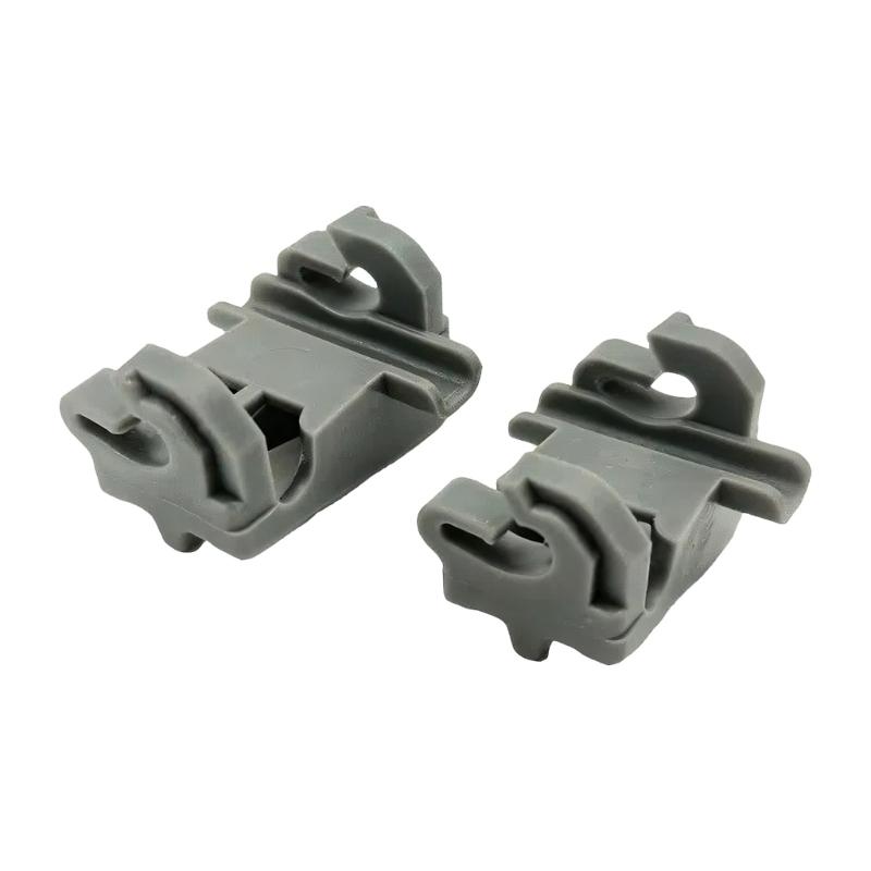 Dishwasher Rack Support Clip Replacement 2 Pack, Gray Snap On Plastic Clip, 32 X 19 X 13 Mm Part for Upper Rack Repair and Maintenance