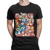 Mega Man 1 2 and 3 Robot Masters Graphic 100% Cotton T-Shirt Megaman Tops Tees For Men
