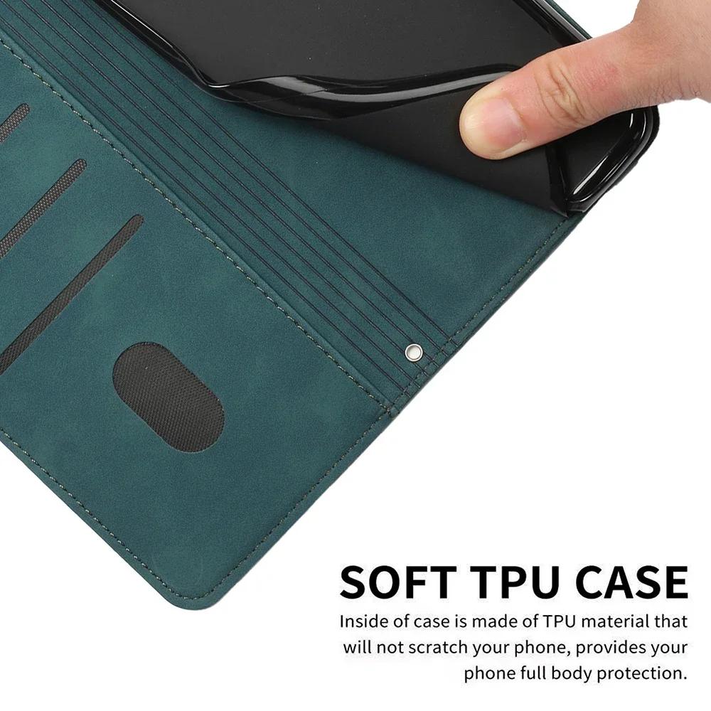 Leather Phone Case For Samsung Galaxy S24 Ultra S23 S22 S21 S20 FE A06 A16 A26 A36 A56 A15 A25 A35 A55 Stand Card Flip Wallet