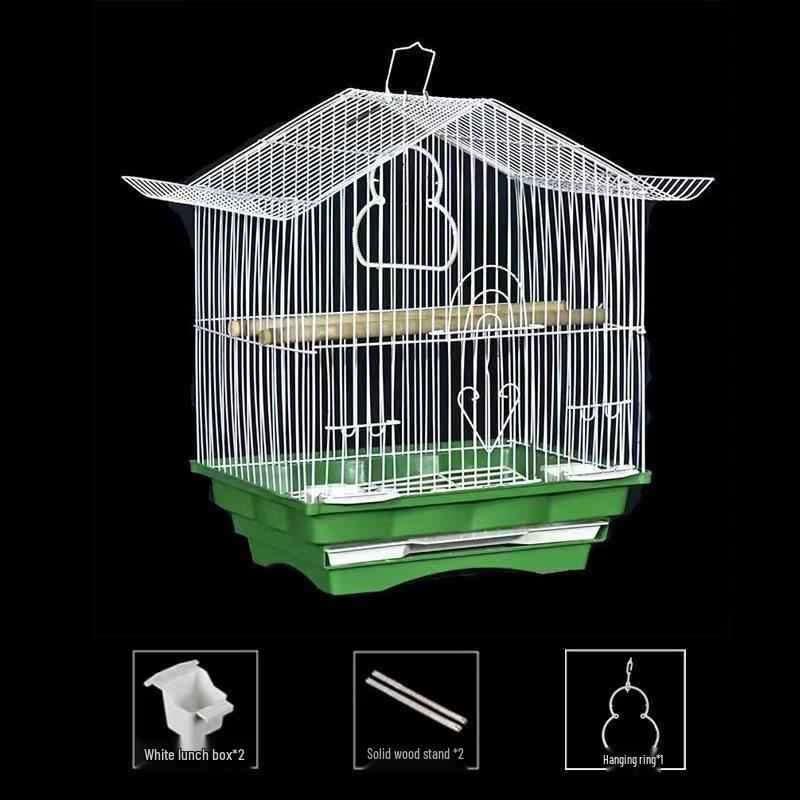 Small Villa Birdcage for Parrots, Budgies, Lovebirds, Sparrows & Finches