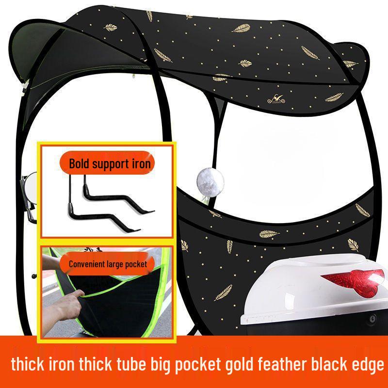 Parasole per Auto Elettrica: Tendalino Gonfiabile, Scudo Paravento Antipioggia, Copertura per Bicicletta e Motocicletta