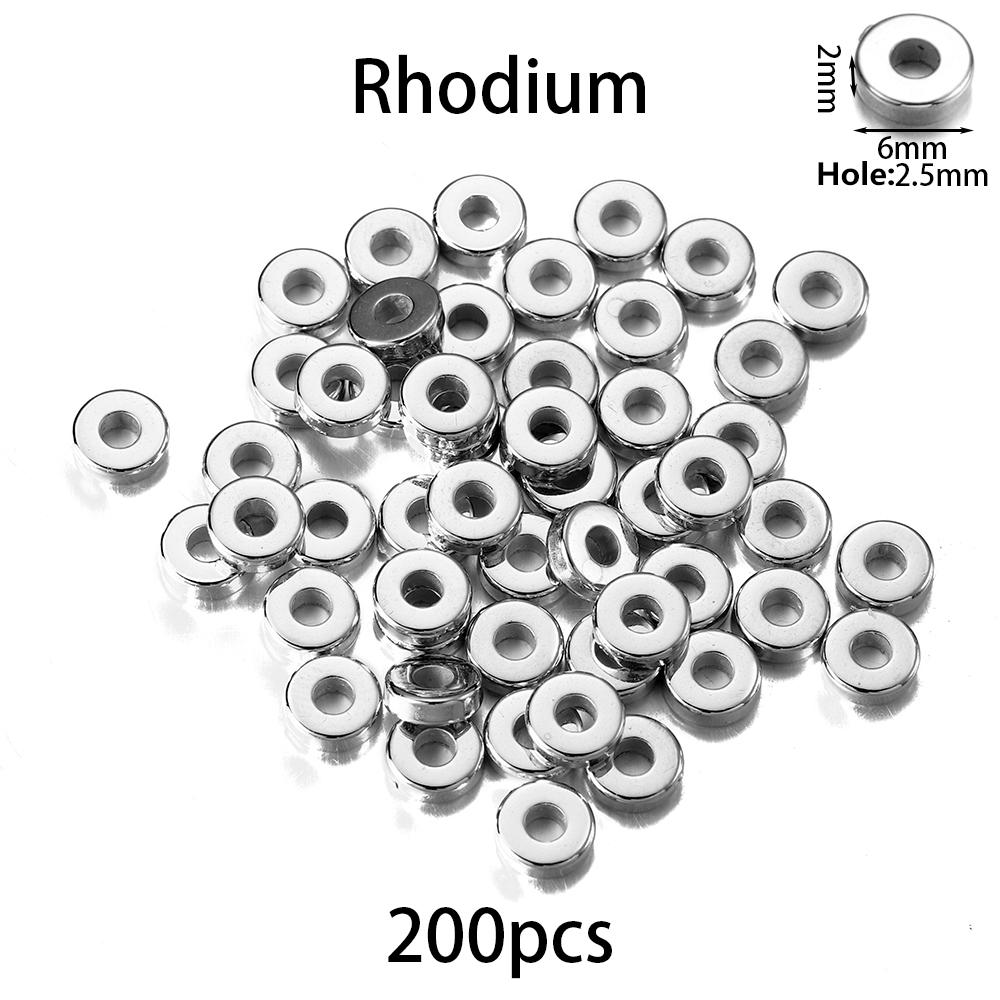 200-400Pcs CCB Multiple Styles Charm Spacer Beads Wheel Bead Flat Round Loose Beads For DIY Jewelry Making Supplies Accessories