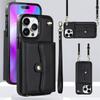 Wallet Case Diagonal Strap With Bracket Leather Cover For iPhone 17 16 15 Plus 14 Pro 13 Mini 12 Pro Max 11 Pro Max SE 2020 XS XR 8 7