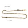 3mm Wide PVD Plated Stainless Steel Tennis Chain Zircon Choker Necklace Shiny Crystal Luxurious Jewelry