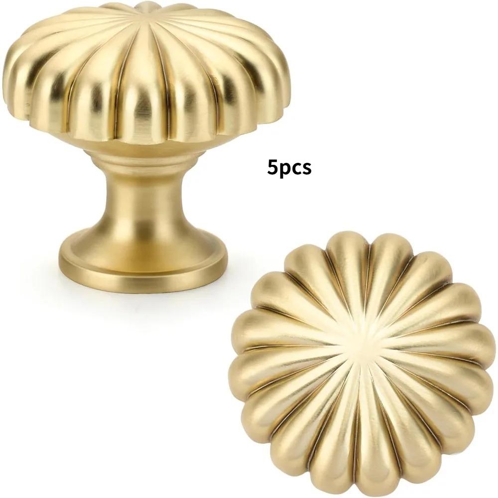 1-12pcs Antique Gold Zinc alloy Knobs Round Cabinet Drawer Handles for Kitchen Bathroom Home Furniture