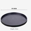 Round Wooden Pallet,  Multifunctional Storage Plate, Tea Tray,Food, Bread Pan, Household Kitchen Supplies, Black, Brown, 21-37cm