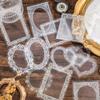 10-Sheet Premium Big-size Clear Lace Border Stickers, Elegant Hollow Lace Edges with Transparent Effect