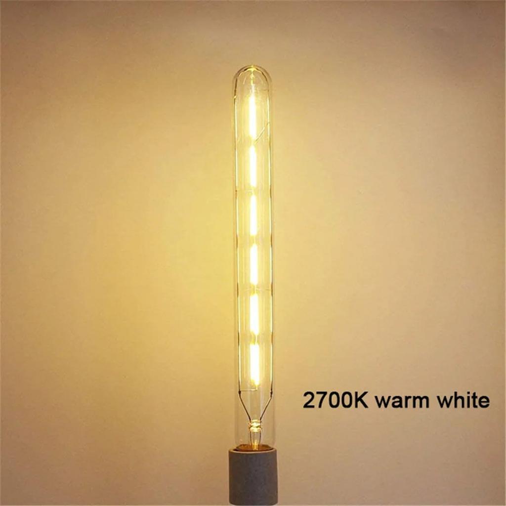 Vintage 110V 220V 6W T300 LED Filamentpære 2700K varmhvit 6000K kaldhvit Lang Rørformet E27 Edison Lyspære 120V 240V Lys