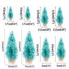 Christmas 8pcs Miniature Tree Mini Pine Frosted Sisal Trees Xmas Ornaments Decor