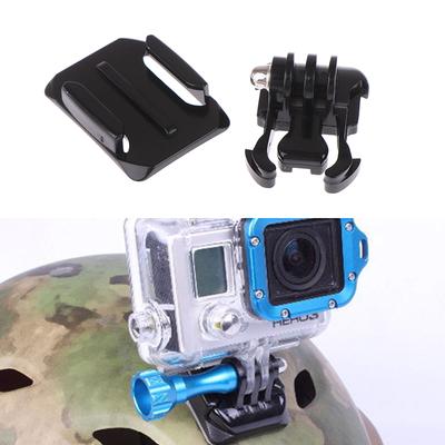 2Sets Curved Surface Base Mount With Quick Release Removable Buckle & Adhesive Stickers For 6/5/4/3+/3 Action Camera Helmet
