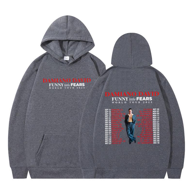 Album Funny Little Fears Damiano David World Tour 2025 Hoodie Men Women Fashion Harajuku Long-sleeved Casual Oversized Pullover