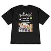 Kawaii Korean Style Shortsleeve Sleepy Cat Tshirt Cute Print Casual Versatile Y2k Top Aesthetic Crew Neck Tee For Unisex Unisex