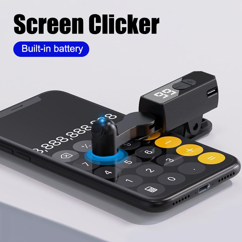 1 ks USB nabíjení Automatický kliker obrazovky Dotyková obrazovka Klepačka Automatické rychlé klikací zařízení pro mobilní telefon Tablet Hra Živý přenos