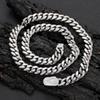 Cross Border Trend 18K Gold Plated Stainless Steel Hip Hop Bright Surface Cuban Necklace Men and Women Jewelry