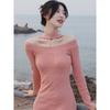 Autumn and winter new high-end temperament celebrity super figure knitted dress autumn and winter