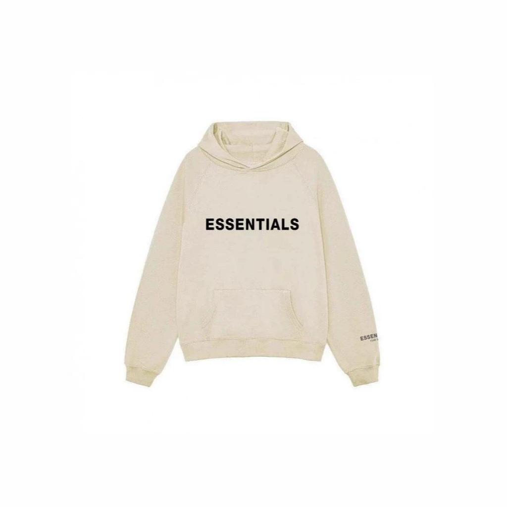 Herren FOG Essentials Samt-Hoodie mit Buchstabenprint - High Street Lockerer Schnitt