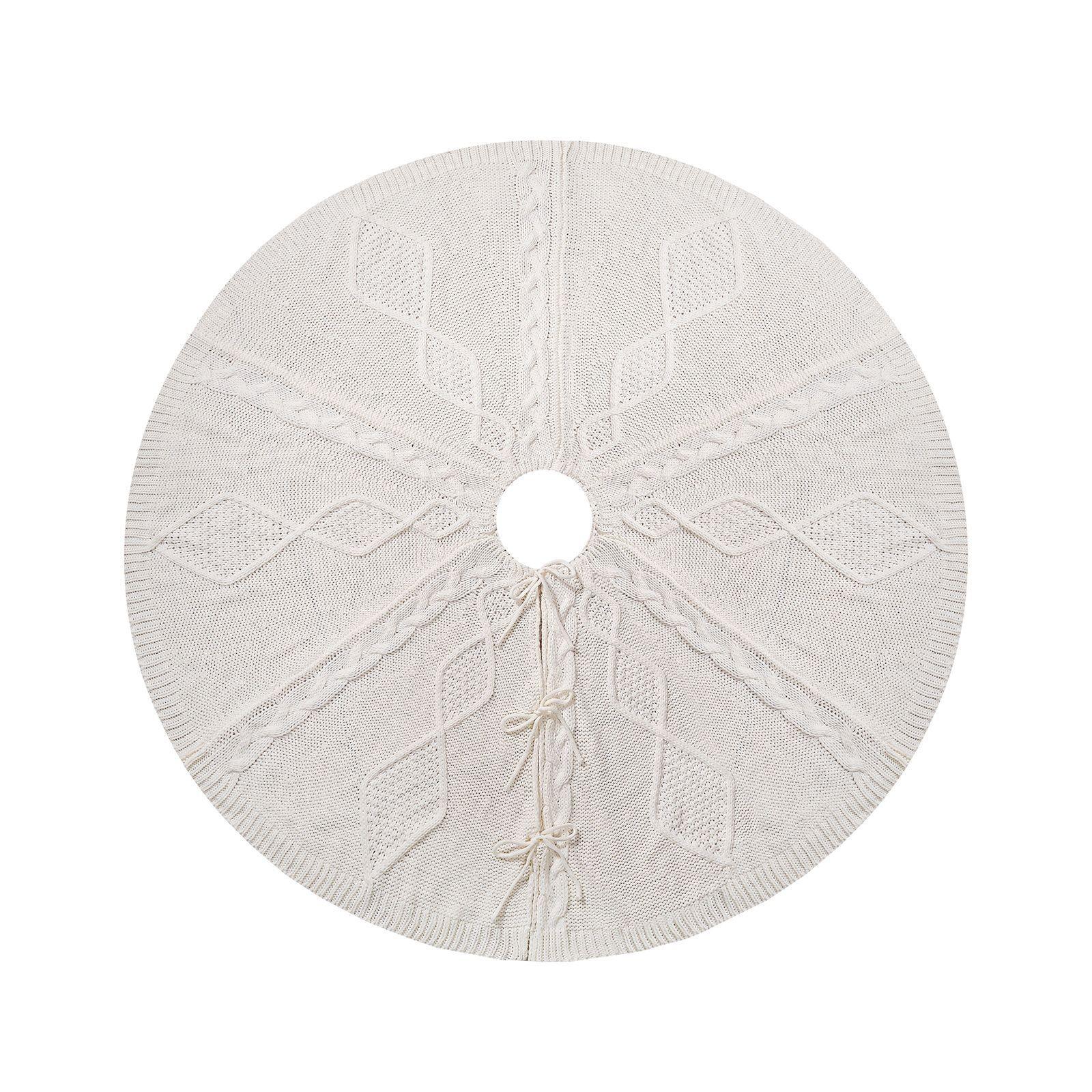 

Рождественский орнамент вязаная однотонная полосатая юбка-елка 36/48 дюймов One Size