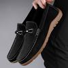 Fashion Brand Comfortable Outdoor Anti Slip Driving Shoes Summer New Men Low Rise Set Foot Suede Leather Soft Sole Casual Loafer